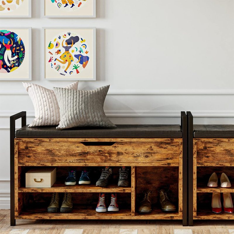 2-Layer Shoe Entryway Bench w/ good Boxes